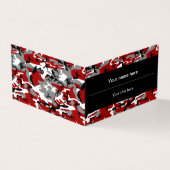 赤と灰色の迷彩、軍隊、陸軍 名刺 (外部)