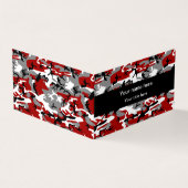 赤と灰色の迷彩、軍隊、陸軍 名刺 (外部)