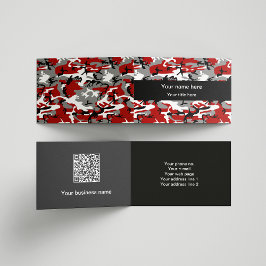 赤と灰色の迷彩、軍隊、陸軍 名刺