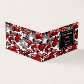 赤と灰色の迷彩、軍隊、陸軍 名刺 (外部)