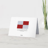 赤と灰色の長方形 サンキューカード (裏面)