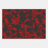 赤と灰色 ラッピングペーパーシート (正面3)