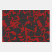 赤と灰色 ラッピングペーパーシート (正面2)