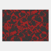 赤と灰色 ラッピングペーパーシート (正面)