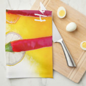 赤と熱とチリ キッチンタオル (四つ折り)