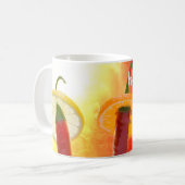 赤と熱とチリ コーヒーマグカップ (正面左)