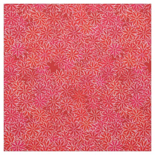 赤と珊瑚の花、濃い赤の背景 ファブリック (見本)