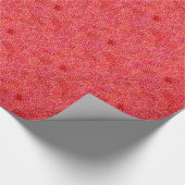 赤と珊瑚の花、濃い赤の背景 ラッピングペーパー (角)