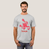 赤と珊瑚色のさそり座 Tシャツ (正面フル)