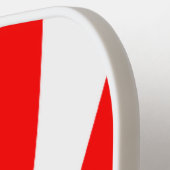 赤と白お菓子 ピックルボールラケット (左詳細)