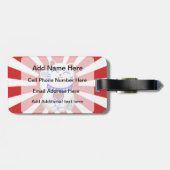 赤と白かわいく幸運でかわいいneko猫 ラゲッジタグ (裏面横)