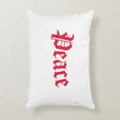 赤と白かわいらしの「平和」クリスマスアクセント枕 アクセントクッション (正面(垂直))