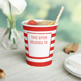 「赤と白この飲み物は飲み物だ」 紙コップ