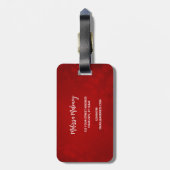 赤と白さくらんぼBlossomフローラ名の追加 ラゲッジタグ (裏面縦)