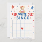 赤と白でお届けビンゴゲーム 招待状 (正面)