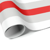 赤と白とグレーのラッピストライプのング紙 ラッピングペーパー (ロールコーナー)