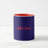 赤と白と青で赤い文字入り マグカップ (中央)
