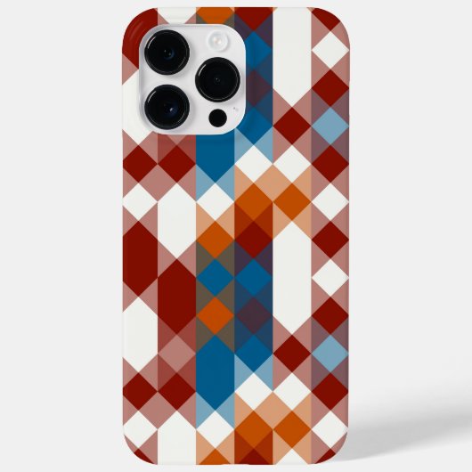 赤と白と青とオレンジの幾何学模様 Case-Mate iPhoneケース (裏面)