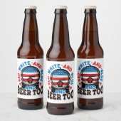赤と白と青とビール7月4日 ビールラベル (ボトル)