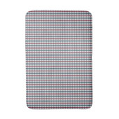 赤と白と青のチェック柄 バスマット (正面縦)