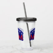 赤と白と青の体操ママ アクリルタンブラー (左)