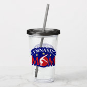 赤と白と青の体操ママ アクリルタンブラー (裏面)