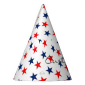 赤と白と青の星の愛国心 パーティーハット (左)