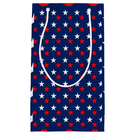 赤と白と青の星  スモールペーパーバッグ (正面)