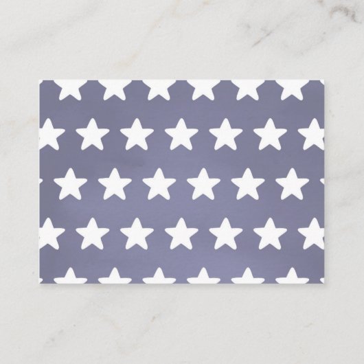 赤と白と青の赤のベビーシャワー（郵便） エンクロージャーカード (裏面)