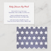 赤と白と青の赤のベビーシャワー（郵便） エンクロージャーカード (正面/裏面)