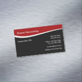 赤と白と黒のアカウトモダンント マグネット名刺 (インサイチュ)