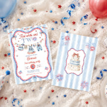 赤と白と2歳の7月4日 誕生日パーティー