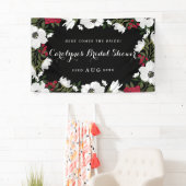 赤と白のアネモン開花ブライダルシャワーバナー 横断幕 (インサイチュ)