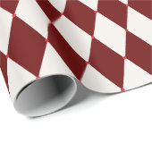 赤と白のアーガイルフェスティバルモダンクリスマス ラッピングペーパー (ロールコーナー)