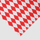 赤と白のアーガイル柄のなパターンティッシュペーパー 薄葉紙 (詳細)