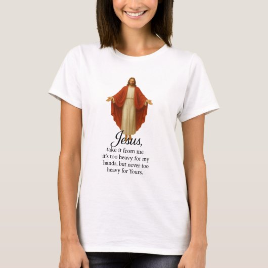 赤と白のイエス Tシャツ (正面)