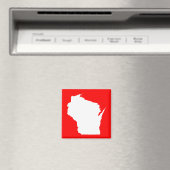 赤と白のウィスコンシン マグネット (インサイチュ (食洗機))