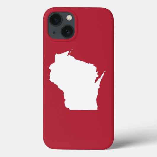 赤と白のウィスコンシン Case-Mate iPhoneケース (裏面)