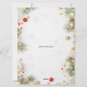 赤と白のエレガントなクリスマスパーティー招待状 シーズンカード (裏面)