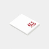 赤と白のオンドリの鶏の恋人 ポストイット (アングル)