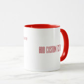 赤と白のカスタムなギリシャの女子学生クラブのギフト マグカップ (正面右)