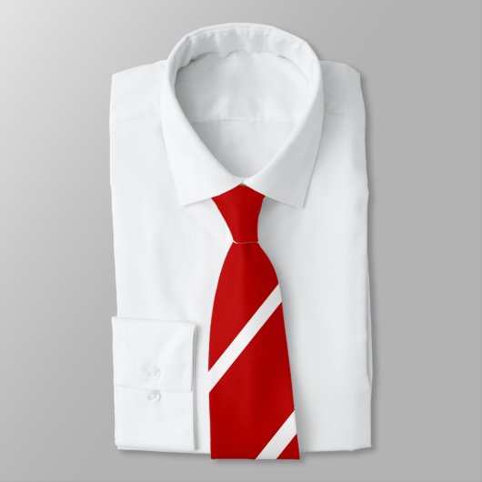 赤と白のカスタムな連隊ストライプなタイ ネクタイ (タイ)