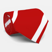赤と白のカスタムな連隊ストライプなタイ ネクタイ (ロール)