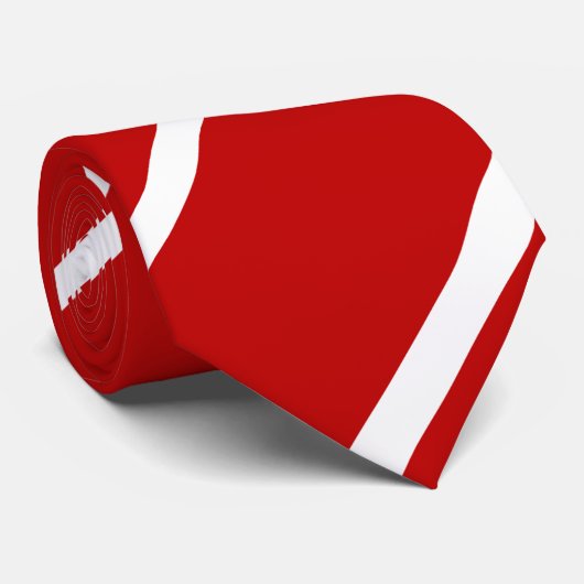 赤と白のカスタムな連隊ストライプなタイ ネクタイ (ロール)