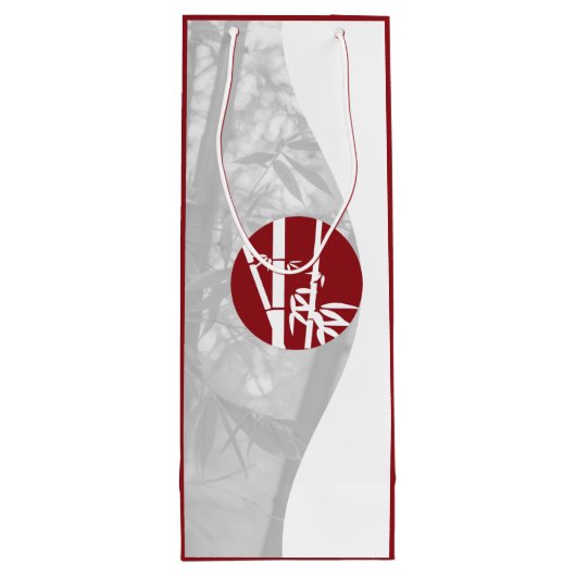 赤と白のカスタムイメージ&カスタムロゴ ワインギフトB ワインギフトバッグ (裏面)