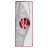 赤と白のカスタムイメージ&カスタムロゴ ワインギフトB ワインギフトバッグ (正面)