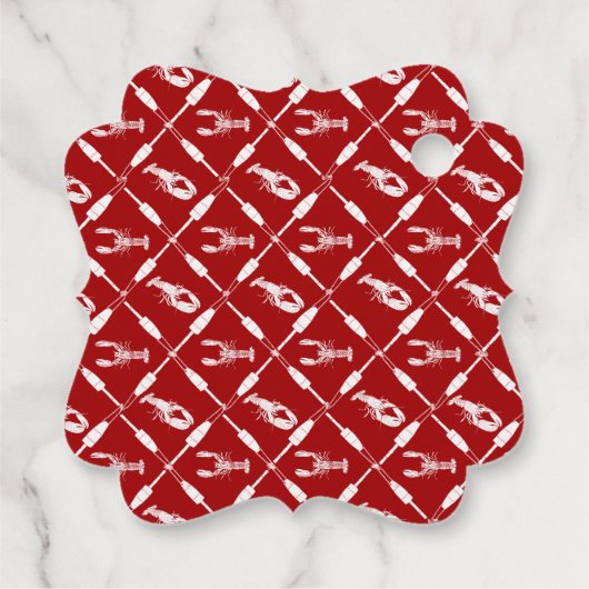 赤と白のカニ オーダーメッセージ フェイバータグ (裏面)