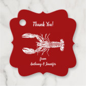 赤と白のカニ オーダーメッセージ フェイバータグ (正面)