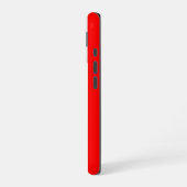 赤と白のカバナストライプ iPhone 16ケース (左側面)