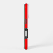赤と白のカバナストライプ iPhone 16ケース (右側面)